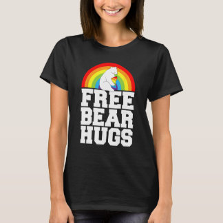 LGBT Pride Free Bear Hugs Rainbow Support Human Ri T-Shirt
