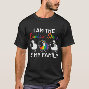 LGBT Pride Funny Rainbow Sheep Saying Modern T-Shirt
