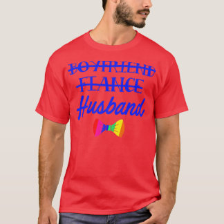 Lgbt Pride Gay Bachelor Party Boyfriend Engagement T-Shirt