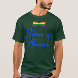 Lgbt Pride Gay Bachelor Party Man Of Honor Engagem T-Shirt