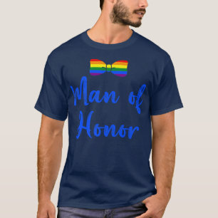 LGBT Pride Gay Bachelor Party Man Of Honour Engage T-Shirt
