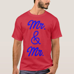 LGBT Pride Gay Bachelor Party Mr and Mr Engagement T-Shirt