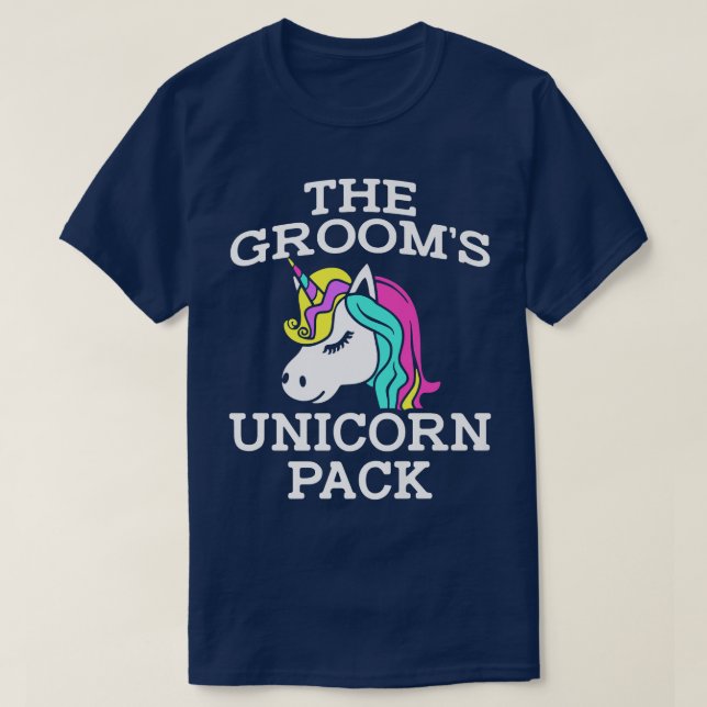 LGBT Pride Gay Bachelor Party Unicorn Pack Engagem T-Shirt (Design Front)
