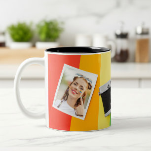 LGBT Pride Gay Lesbian Photo Personalised Name Two-Tone Coffee Mug