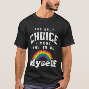 LGBT Pride Gay Lesbian Rainbow Modern Typography T-Shirt