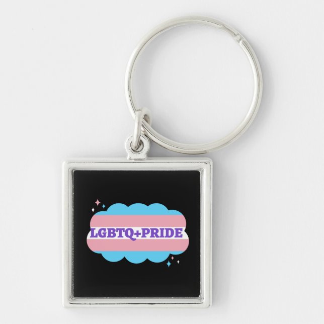 LGBT+Pride. Gay- rainbow love.   Keychain (Front)