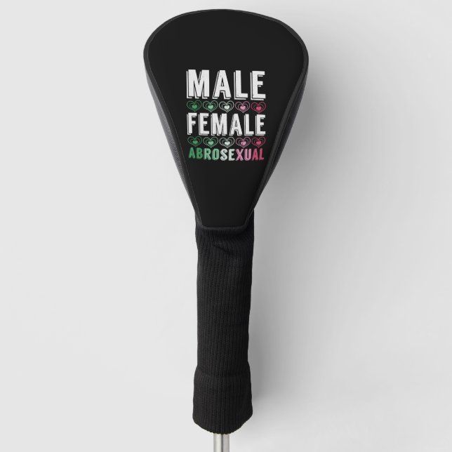 LGBT Pride Gift Male Female Abrosexual Golf Head Cover (Front)