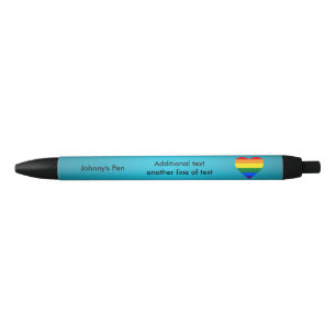 LGBT pride heart Black Ink Pen