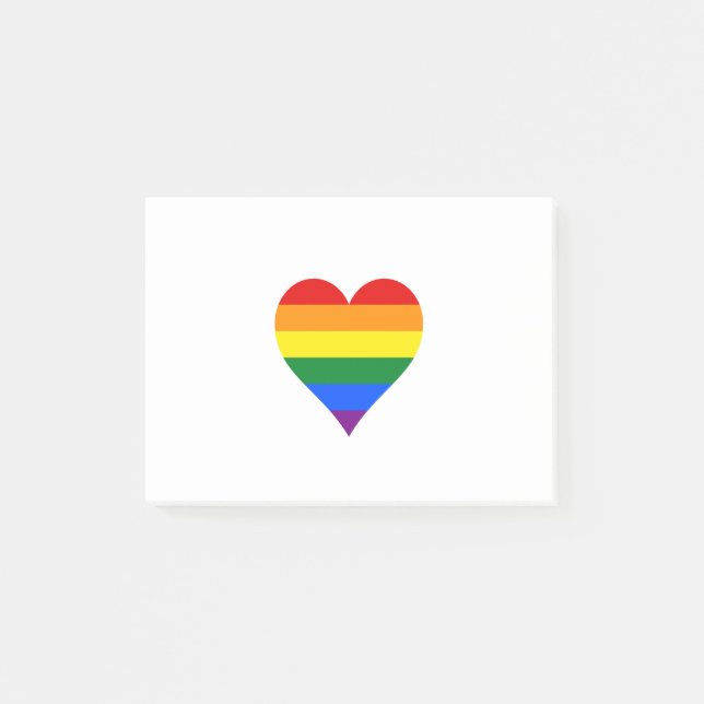 LGBT pride heart Post-it Notes (Front)
