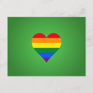 LGBT pride heart Postcard