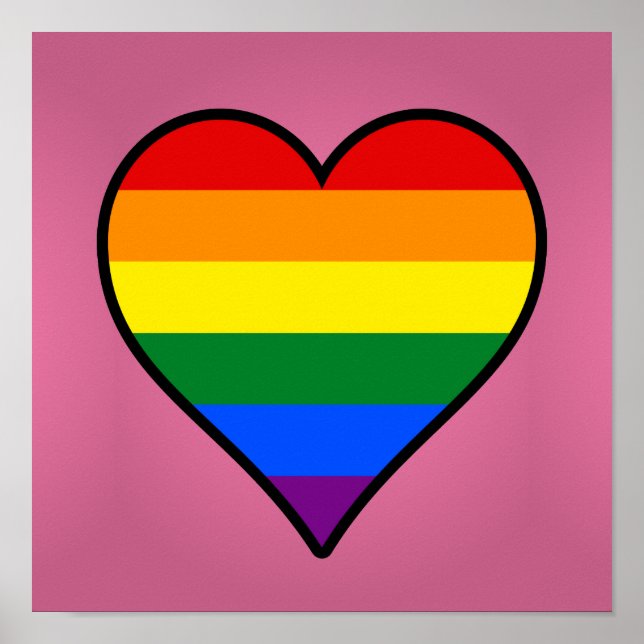 LGBT pride heart poster (Front)