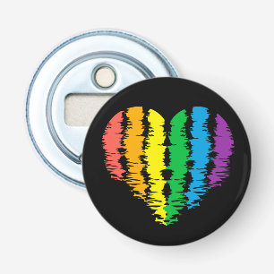 LGBT+pride. Heart rainbow.          Bottle Opener