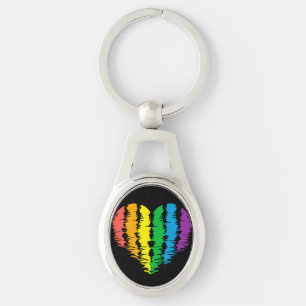 LGBT+pride. Heart rainbow. Keychain