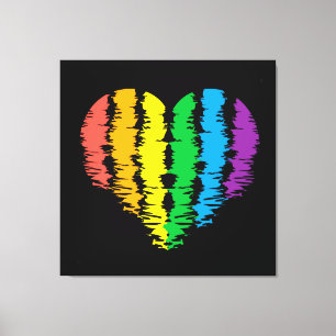 LGBT+pride. Heart rainbow. Metal Print
