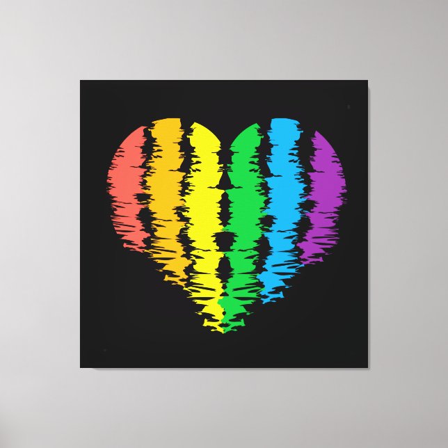 LGBT+pride. Heart rainbow.         Metal Print (Front)