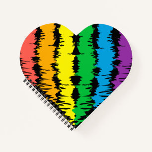 LGBT+pride. Heart rainbow.           Notebook
