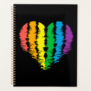 LGBT+pride. Heart rainbow.          Planner
