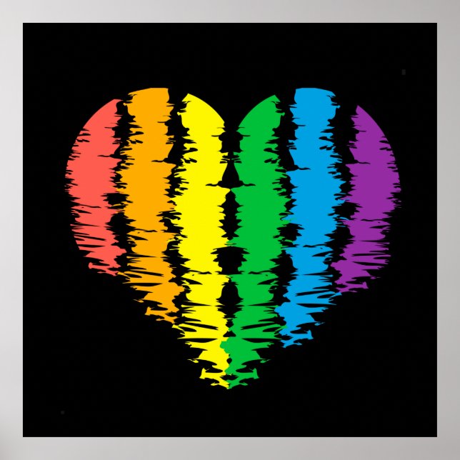 LGBT+pride. Heart rainbow.      Poster (Front)