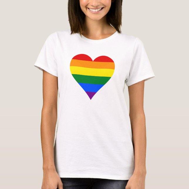 LGBT pride heart T-Shirt (Front)
