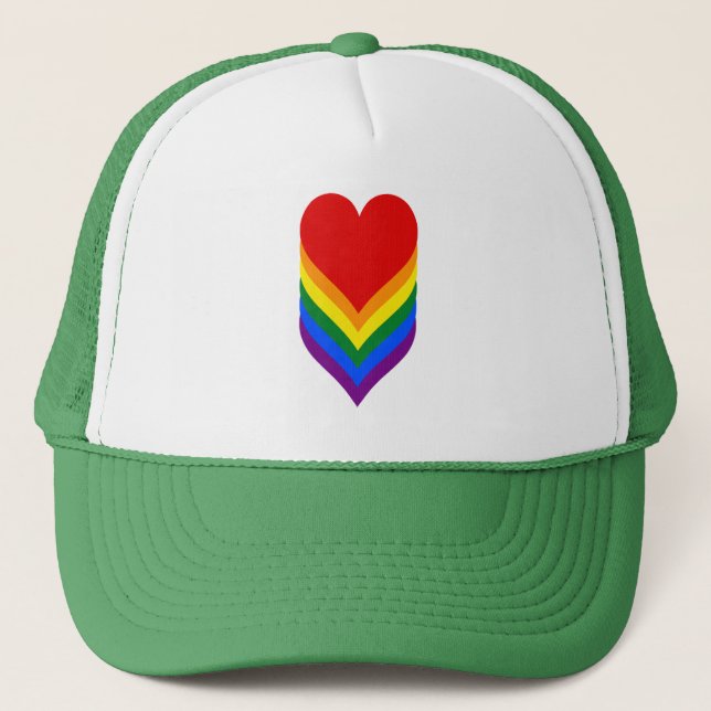 LGBT pride heart Trucker Hat (Front)