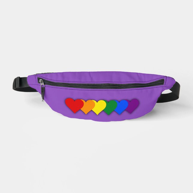 LGBT pride hearts  Bum Bags (Front)