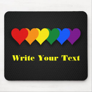 LGBT pride hearts  Mouse Mat