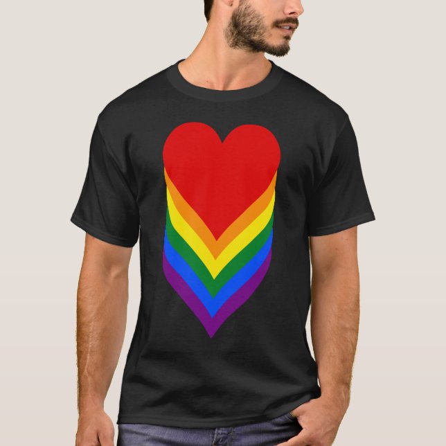 LGBT pride hearts T-Shirt (Front)