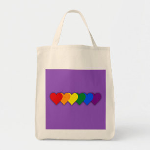 LGBT pride hearts  Tote Bag