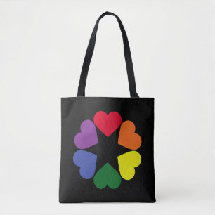 LGBT pride hearts Tote Bag