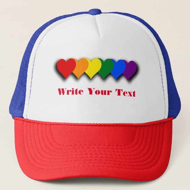 LGBT pride hearts  Trucker Hat (Front)