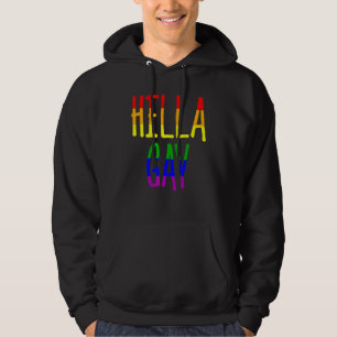 Lgbt Pride Hella Gay Rainbow Flag Support Human Ri Hoodie