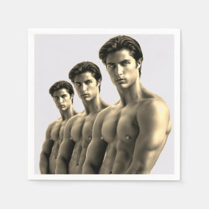 LGBT Pride Hottest Hunks on the Planet  Napkin