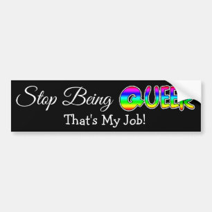 LGBT Pride Humour Rainbow Bumper Sticker