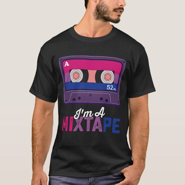 LGBT Pride Im A Mixtape Cassette Bi T-Shirt (Front)