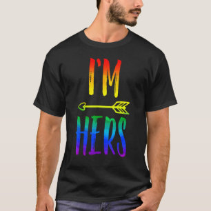 LGBT Pride I'm Her She's Mine Lesbian Couple Match T-Shirt