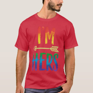 LGBT Pride Im Her Shes Mine Lesbian Couple Matchin T-Shirt