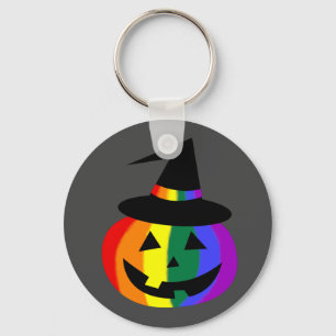 LGBT+ Pride Jack-O'-Lantern Keychain