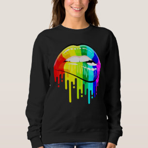 LGBT Pride LGBT Rainbow Lips Gay Homosexual Lesbia Sweatshirt