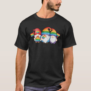 LGBT Pride LGBTQ Rainbow Gnomies Proud with my Gn T-Shirt