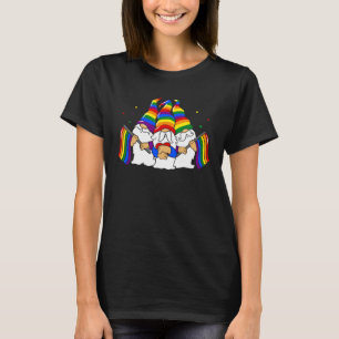 LGBT Pride LGBTQ Rainbow Gnomies Proud with my Gn T-Shirt