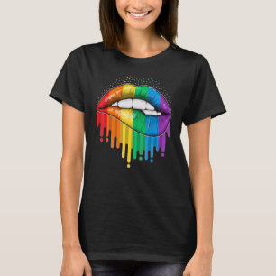 LGBT Pride Lips Rainbow Gay Lesbian Bisexual Trans T-Shirt