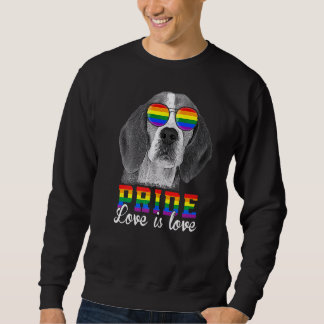 Lgbt Pride Love Is Love Beagle Dog Sweatshirt