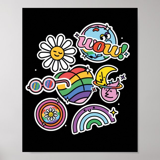 LGBT+Pride. love is love. Rainbow flag. Poster (Front)