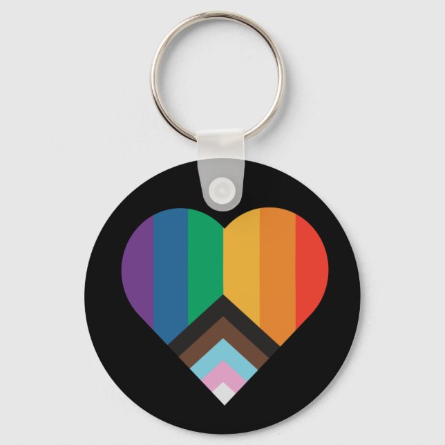 LGBT+pride love. Rainbow flag        Key Ring (Front)