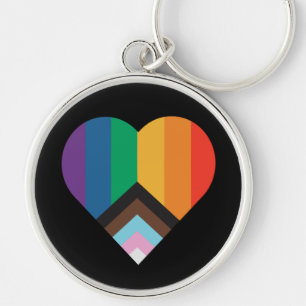 LGBT+pride love. Rainbow flag Keychain
