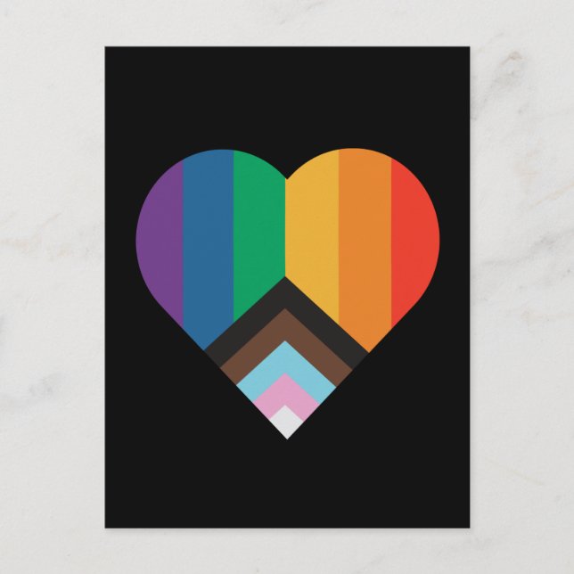 LGBT+pride love. Rainbow flag   Postcard (Front)