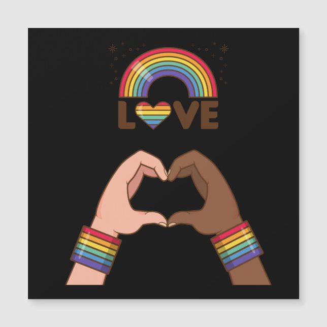 LGBT+Pride. Love rainbow. Heart.          (Front)