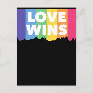 LGBT+pride. love wins. Queer. Postcard