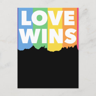 LGBT+pride. love wins. Queer. Postcard