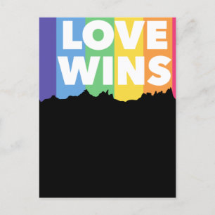 LGBT+pride. love wins. Queer. Postcard